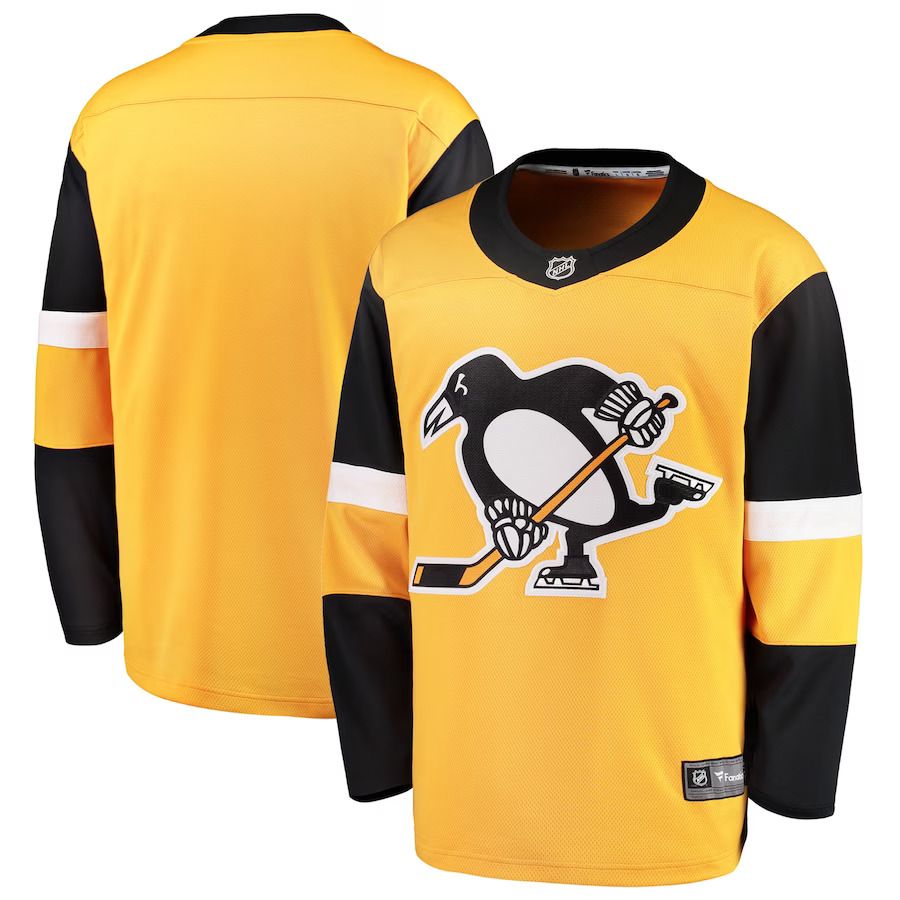 Men Pittsburgh Penguins Fanatics Branded Gold Alternate Breakaway NHL Jersey